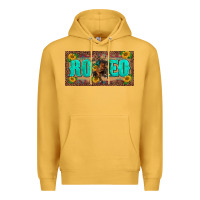 Mustard western rodeo horse leopard aztek sunflower license plate template Premium Hoodie - BarkalooDesign
