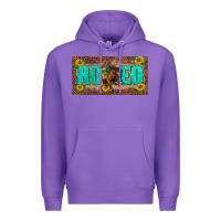 Purple western rodeo horse leopard aztek sunflower license plate template Premium Hoodie - BarkalooDesign