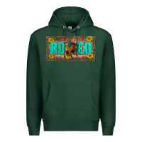 Sports Green western rodeo horse leopard aztek sunflower license plate template Premium Hoodie - BarkalooDesign