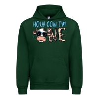 Forest Green holy cow i'm one Urban Hoodie - MaliasSmallBusiness