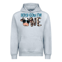 Heather Grey holy cow i'm one Urban Hoodie - MaliasSmallBusiness