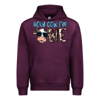 Mauve Wine holy cow i'm one Urban Hoodie - MaliasSmallBusiness