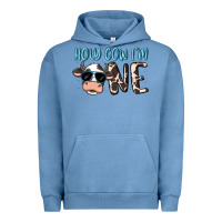 Pigment Pebble Blue holy cow i'm one Urban Hoodie - MaliasSmallBusiness