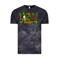 Cloud Black st patricks one lucky heifer baby cow Vintage Tee - Artiststas