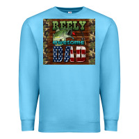 Ocean Blue reely awesome dad Premium Sweatshirt - HRA Design Shop