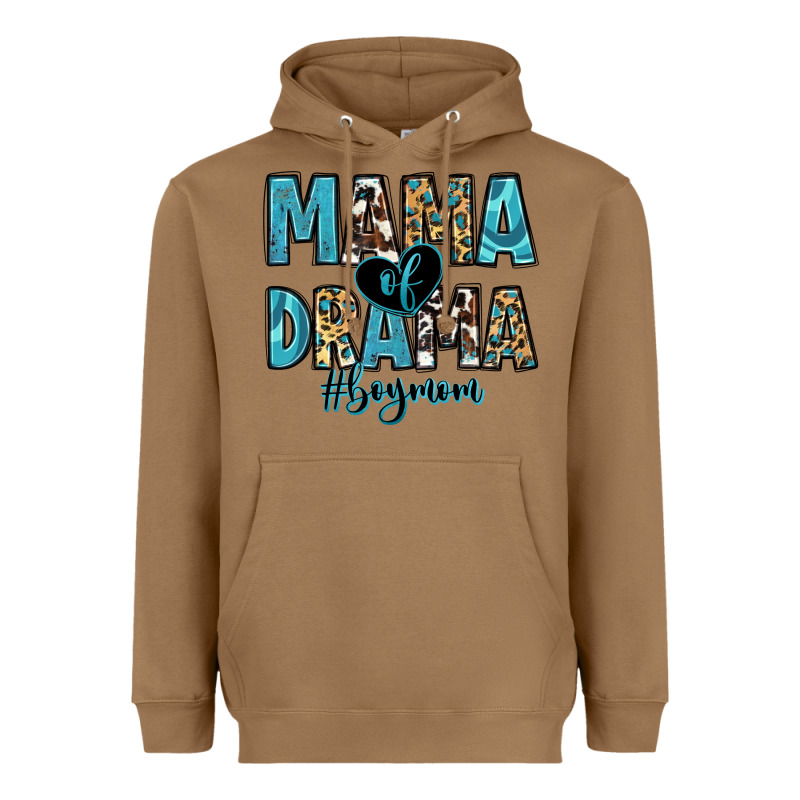 Mama Of Drama Boy Mom Heavyweight Hoodie by Zillion Design Studio | Teevron