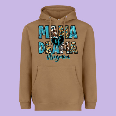 Mama Of Drama Boy Mom Heavyweight Hoodie Designed By Zillion Design Studio