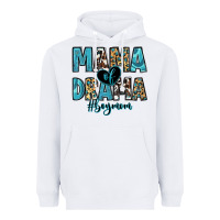 White mama of drama boy mom Heavyweight Hoodie - Zillion Design Studio