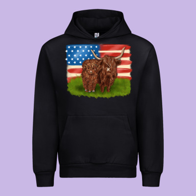 American Cows Urban Hoodie Designed By Maliassmallbusiness
