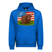 Cobalt American cows Urban Hoodie - MaliasSmallBusiness