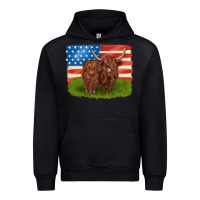 Foreset Green American cows Urban Hoodie - MaliasSmallBusiness