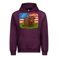 Mauve Wine American cows Urban Hoodie - MaliasSmallBusiness
