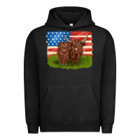 Pigment Black American cows Urban Hoodie - MaliasSmallBusiness