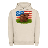 Pigment French Oak American cows Urban Hoodie - MaliasSmallBusiness