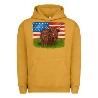 Pigment Peanut Butter American cows Urban Hoodie - MaliasSmallBusiness