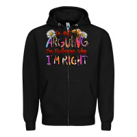 Black i'm not arguing i'm explaining why i'm right Zipper Hoodie - Zillion Design Studio