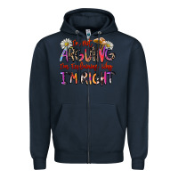 Navy i'm not arguing i'm explaining why i'm right Zipper Hoodie - Zillion Design Studio