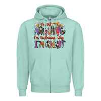 Seafoam i'm not arguing i'm explaining why i'm right Zipper Hoodie - Zillion Design Studio