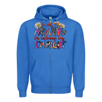 True Royal i'm not arguing i'm explaining why i'm right Zipper Hoodie - Zillion Design Studio