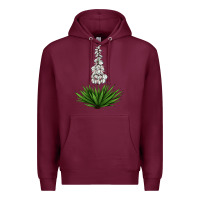 Burgundy Yucca Flower IIIustrations Premium Hoodie - LillyAllenDesigns