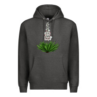Charcoal Heather Yucca Flower IIIustrations Premium Hoodie - LillyAllenDesigns