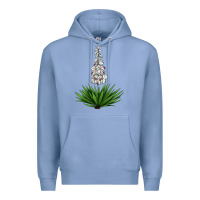 Colony Blue Yucca Flower IIIustrations Premium Hoodie - LillyAllenDesigns