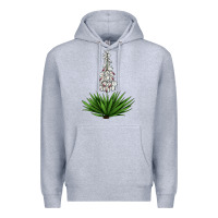 Heather Grey Yucca Flower IIIustrations Premium Hoodie - LillyAllenDesigns