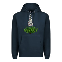 Navy Yucca Flower IIIustrations Premium Hoodie - LillyAllenDesigns