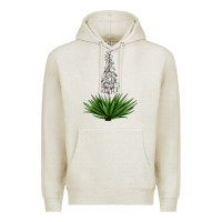 Oatmeal Heather Yucca Flower IIIustrations Premium Hoodie - LillyAllenDesigns