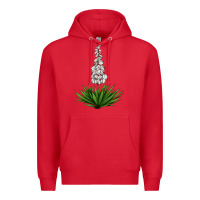 Red Yucca Flower IIIustrations Premium Hoodie - LillyAllenDesigns