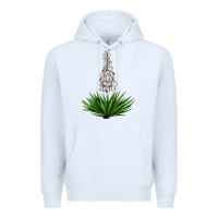 White Yucca Flower IIIustrations Premium Hoodie - LillyAllenDesigns