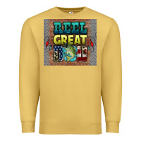 Antique Gold reel great dad Premium Sweatshirt - HRA Design Shop