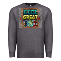 Charcoal Heather reel great dad Premium Sweatshirt - HRA Design Shop