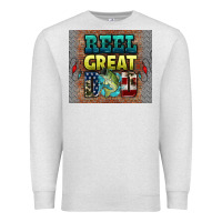 Oatmeal Heather reel great dad Premium Sweatshirt - HRA Design Shop