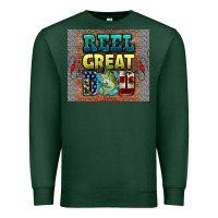Sports Green reel great dad Premium Sweatshirt - HRA Design Shop