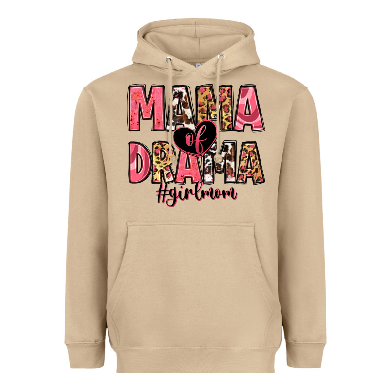 Mama Of Drama Girl Mom Heavyweight Hoodie by Zillion Design Studio | Teevron