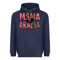 Navy mama of drama girl mom Heavyweight Hoodie - Zillion Design Studio