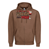 Chestnut i run on sarcasm and wine Zipper Hoodie - Zillion Design Studio
