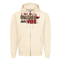 Sandshell i run on sarcasm and wine Zipper Hoodie - Zillion Design Studio