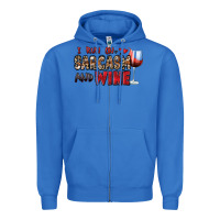 True Royal i run on sarcasm and wine Zipper Hoodie - Zillion Design Studio