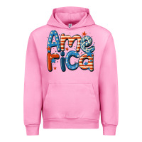 Fuchsia Pink america Urban Hoodie - MaliasSmallBusiness