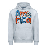 Heather Grey america Urban Hoodie - MaliasSmallBusiness