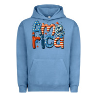 Pigment Pebble Blue america Urban Hoodie - MaliasSmallBusiness