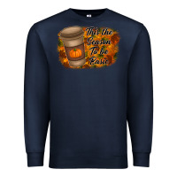 Navy tis the season to be basic Premium Sweatshirt - RacoonDesign