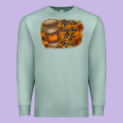 Tis The Season To Be Basic Premium Sweatshirt Designed By Racoondesign