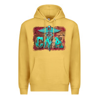 Antique Gold western nurse certified nurse  assistant medilcal symbol  background Premium Hoodie - BarkalooDesign