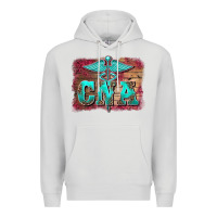 Dove Grey western nurse certified nurse  assistant medilcal symbol  background Premium Hoodie - BarkalooDesign