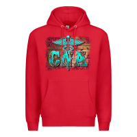 Red western nurse certified nurse  assistant medilcal symbol  background Premium Hoodie - BarkalooDesign
