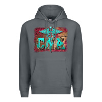 Rock western nurse certified nurse  assistant medilcal symbol  background Premium Hoodie - BarkalooDesign