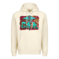Sandshell western nurse certified nurse  assistant medilcal symbol  background Premium Hoodie - BarkalooDesign